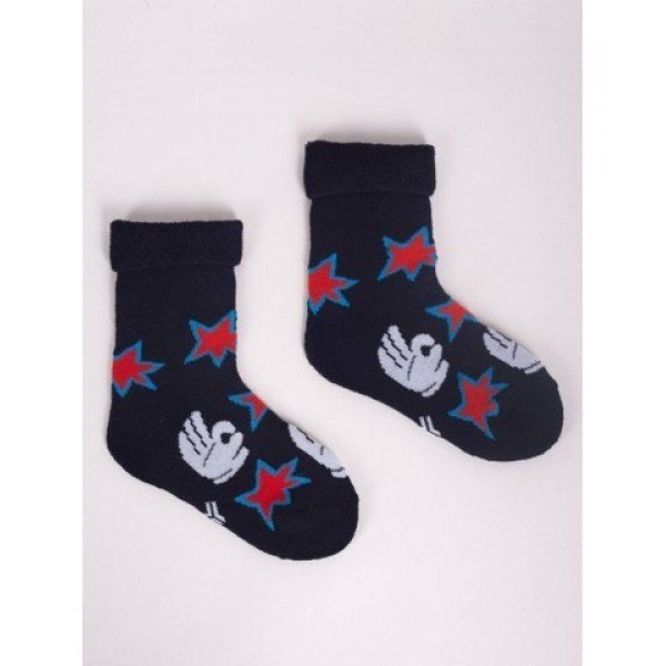 Zeķes frotē 31/34 SKF-0003 black stars-zeķes,zeķubikses,legingi-bebis.lv