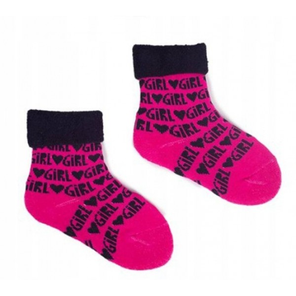 Zeķes frotē 31/34 SKF-0003 pink Girls-zeķes,zeķubikses,legingi-bebis.lv