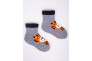 Zeķes frotē ar ABS SKF-0005 grey tiger