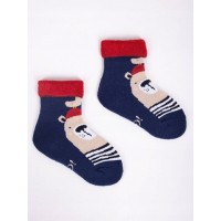 Zeķes frotē ar ABS SKF-0005 navy bear