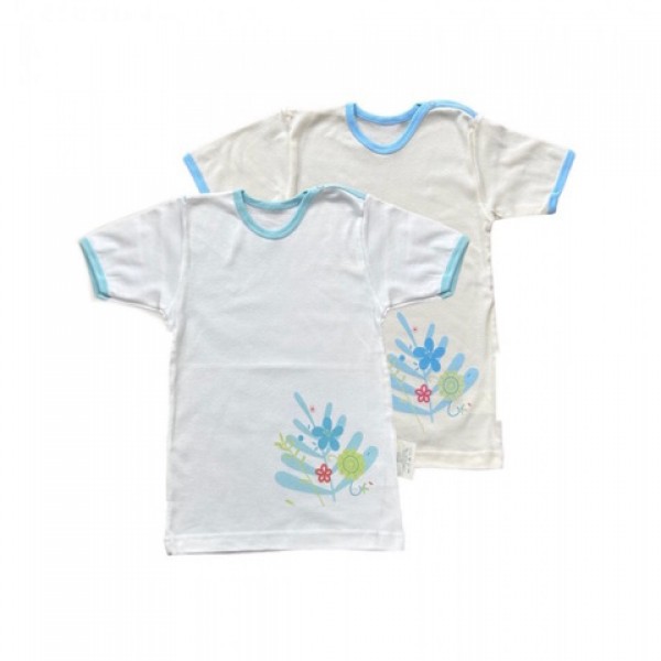 T-krekls trikotāžas LEAVES TL42 (122,128)-Bērnu apģērbi-bebis.lv