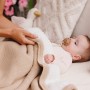 Вязаное одеяло с утеплением 75х100 см Babyono 1659/02-Постельные принадлежности-bebis.lv