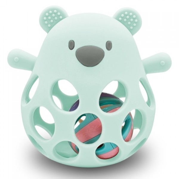 Silicone toy with a rattle BEAR BL258-MAZUĻIEM (~0-5 gadi)-bebis.lv