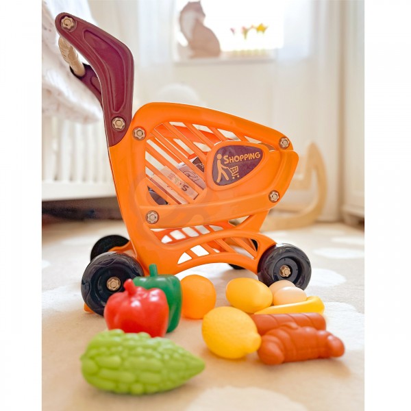 WOOPIE Shopping Cart for Children Movable Parts + 42 Accs.-Rotaļlietas-bebis.lv