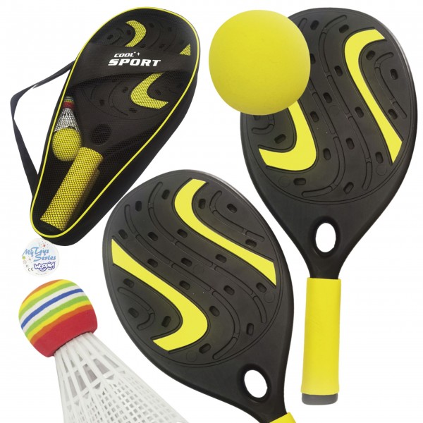 WOOPIE Rocket with Foam Ball and Shuttlecock - Beach and Garden Set--bebis.lv