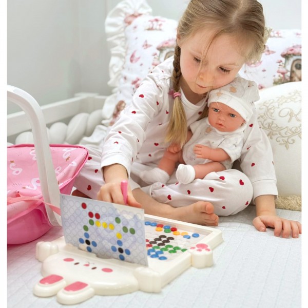 Кукла WOOPI ROYAL Baby Doll 30,5 см + розовая переноска--bebis.lv