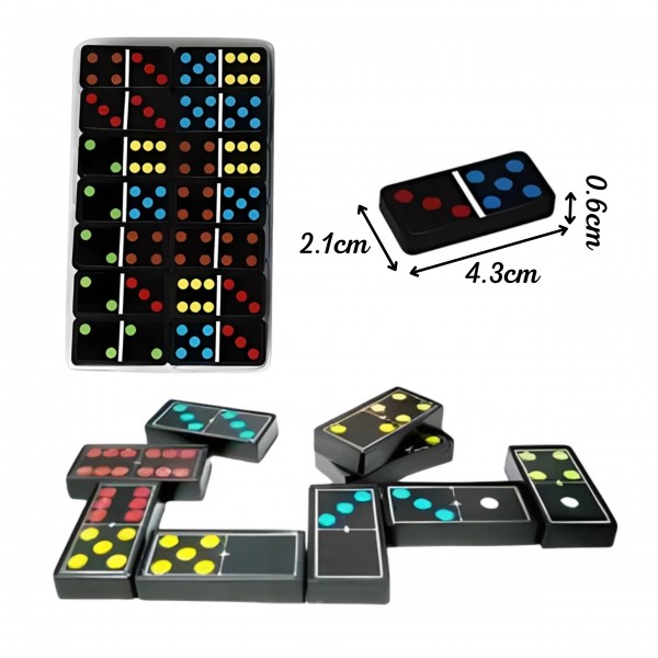 Ģimenes spēle DOMINO 28 bloki, 56652-Rotaļlietas-bebis.lv