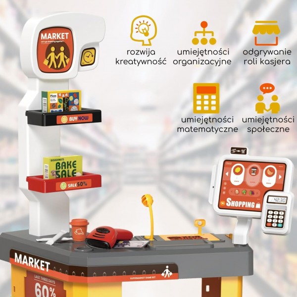 WOOPIE Interactive Supermarket for Children Accessories-Rotaļlietas-bebis.lv