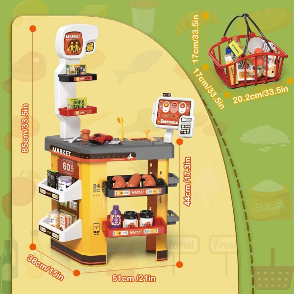 WOOPIE Interactive Supermarket for Children Accessories-Rotaļlietas-bebis.lv