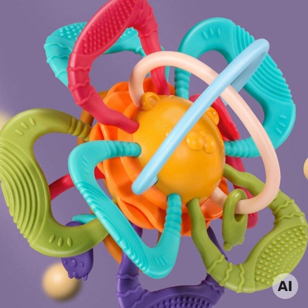 WOOPIE BABY Sensory Ball Teether for Babies-MAZUĻIEM (~0-5 gadi)-bebis.lv