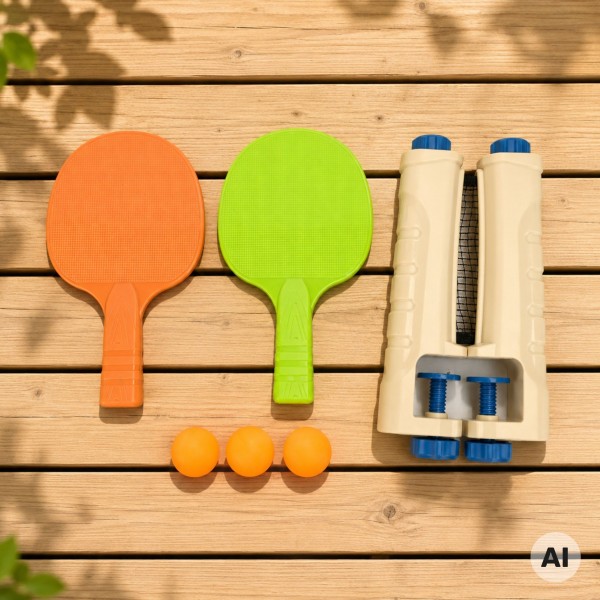 WOOPIE Table Tennis Set with Net 6 Pieces Ping Pong--bebis.lv