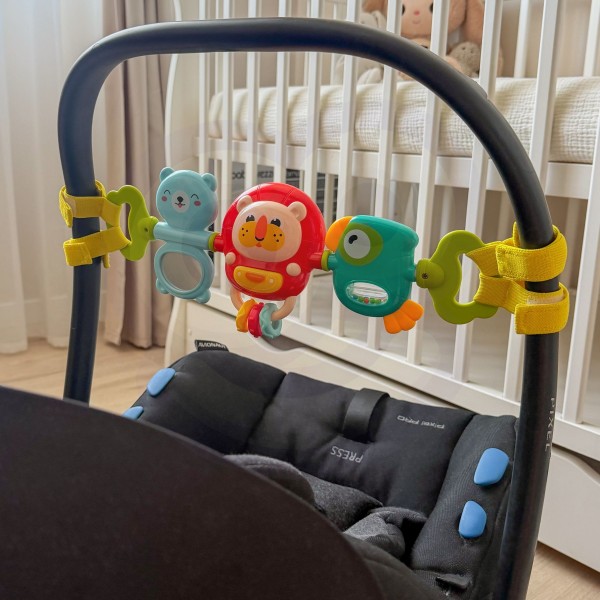 Stroller Pendant Crib Sensory Playing Rattle Mirror 6m+-MAZUĻIEM (~0-5 gadi)-bebis.lv