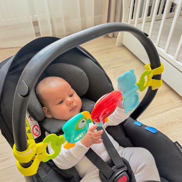 Stroller Pendant Crib Sensory Playing Rattle Mirror 6m+-MAZUĻIEM (~0-5 gadi)-bebis.lv