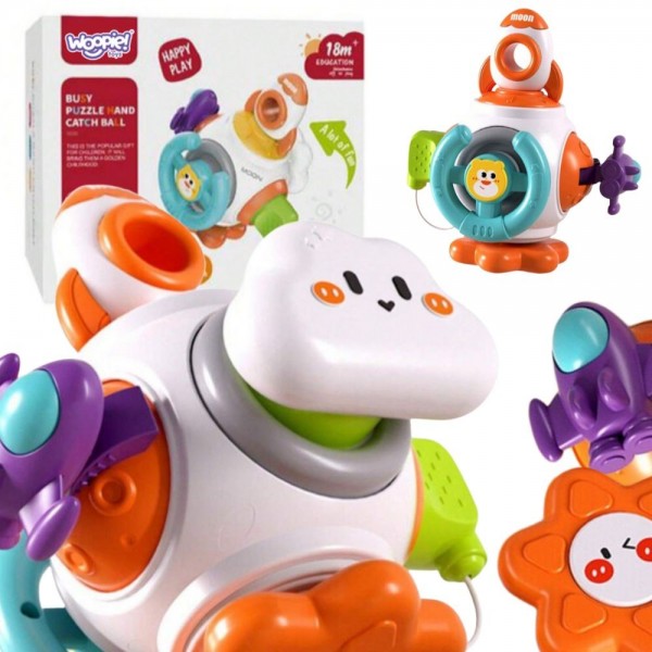 Космический мяч-ракета 6 в 1 Монтессори 49997-ДЛЯ МАЛЫШЕЙ (~0-5 лет)-bebis.lv