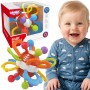 WOOPIE BABY Rattle Teether Sensory Ball for Babies Educational 0+ Soft-MAZUĻIEM (~0-5 gadi)-bebis.lv