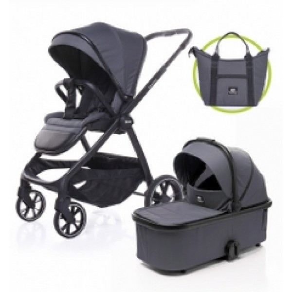 Универсальная коляска 4B FOSTER 2-в-1, графитовый цвет.-Детские коляски и принадлежности-bebis.lv