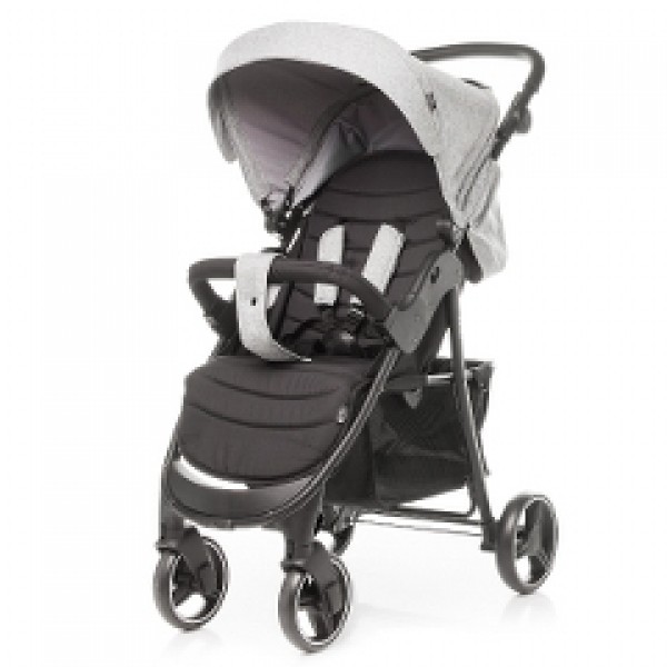 4B WÓZEK SPAC. RAPID XXIII MELANGE LIGHT GREY--bebis.lv