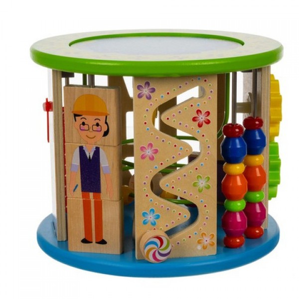 Wooden educational cube 24670-Rotaļlietas-bebis.lv