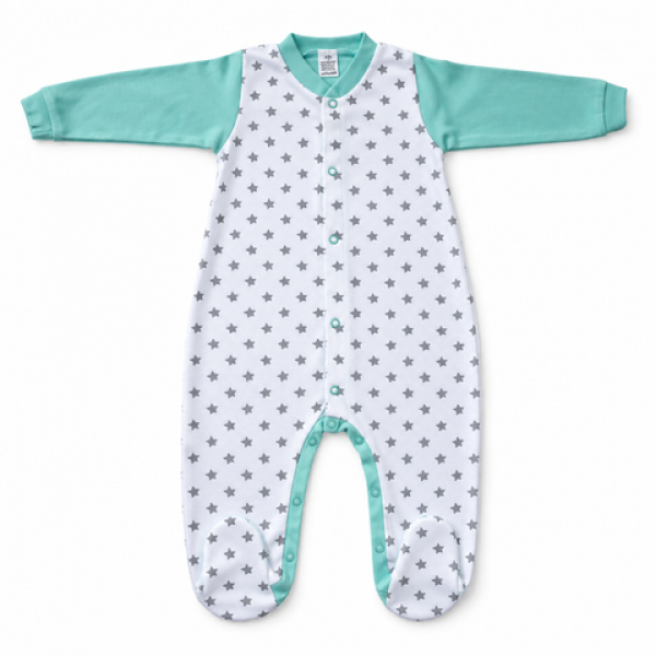 Rompers Green Stars  80 cm (602)-Bērnu apģērbi-bebis.lv