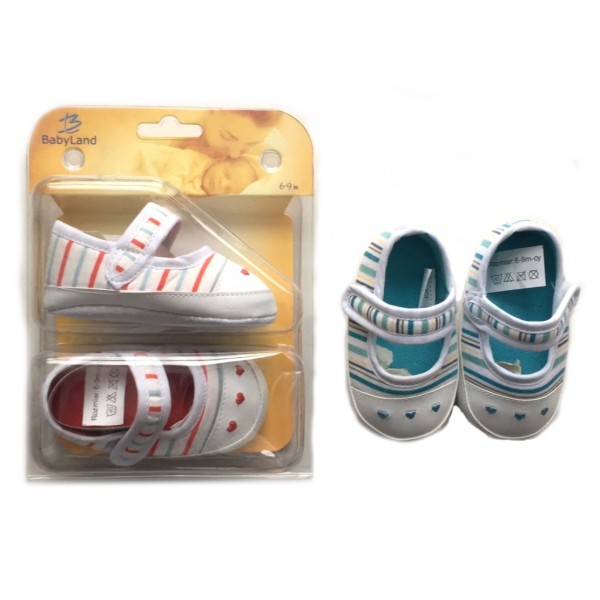 Ботиночки для малыша  Babyland 13964 stripes-Детская одежда-bebis.lv