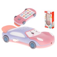 Automašīna-telefons-projektors 5980 pink 