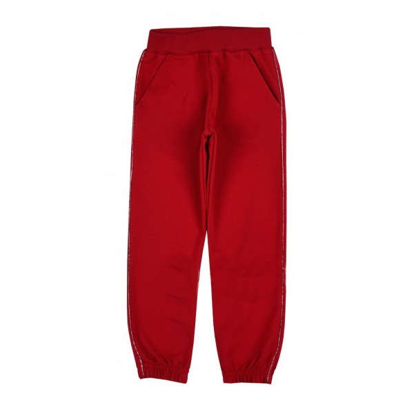 Штаны трикотажные с деко-лампасом 98 см A-9492 red-Детская одежда-bebis.lv