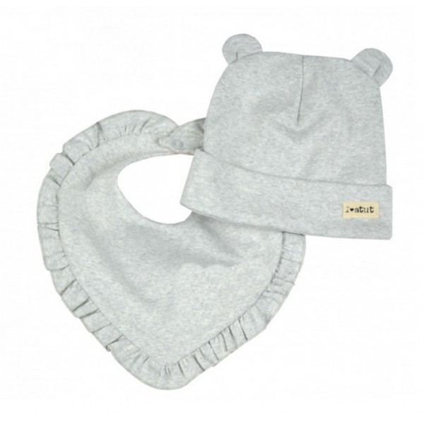 Cepure+šalle MELANGE 42-50 cm (68-92) A-9828-Bērnu apģērbi-bebis.lv