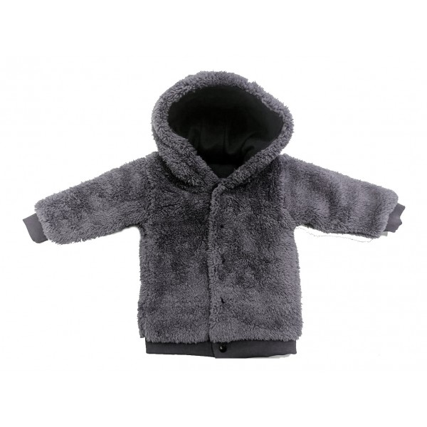 Jaka ar kapuci siltināta BEAR grey 68 cm 70246-Bērnu apģērbi-bebis.lv
