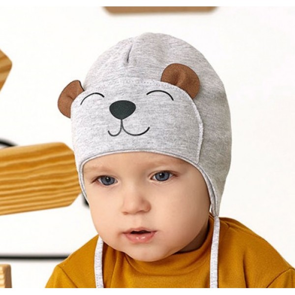Cepure BEAR (dubultā) 44/46 cm (46-024)-Bērnu apģērbi-bebis.lv