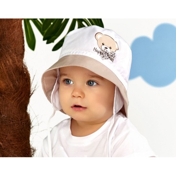 Vasaras cepure HAPPY BEAR 46,48,50 cm (46-281)-Bērnu apģērbi-bebis.lv