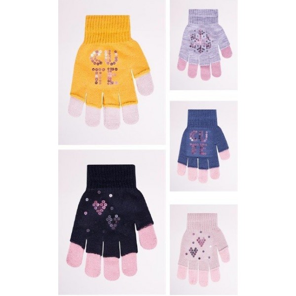 Перчатки 5P со съёмным верхом R-242A GIRL-Детская одежда-bebis.lv