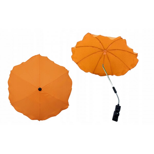 Зонтик от солнца для коляски ROUND orange 21312-КОЛЯСКИ И ПРИНАДЛЕЖНОСТИ-bebis.lv