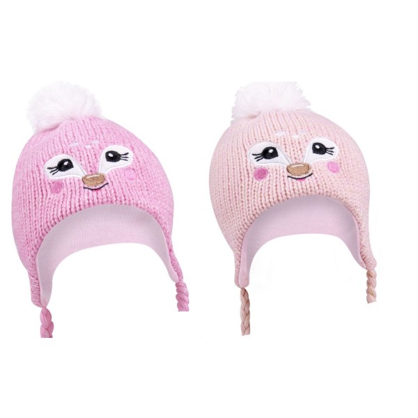 Cepure ziemas ANIMAL ar kokvilnas oderi 42-44 cm CZ-176-Bērnu apģērbi-bebis.lv