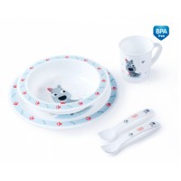Комплект пластмассовой посуды BLUE DOG 4/401