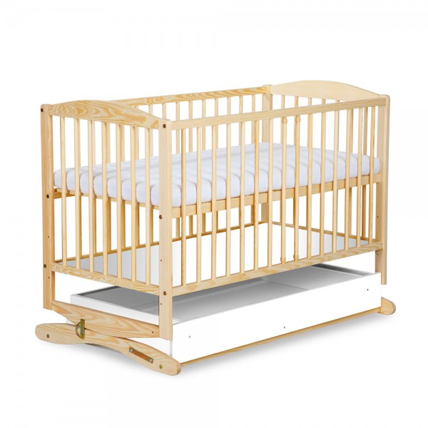 Кроватка-качалка c ящиком HENRY pine-Детская мебель-bebis.lv