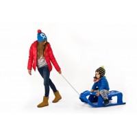 Санки со спинкой и металлическими полозьями SNOW STAR 6593 