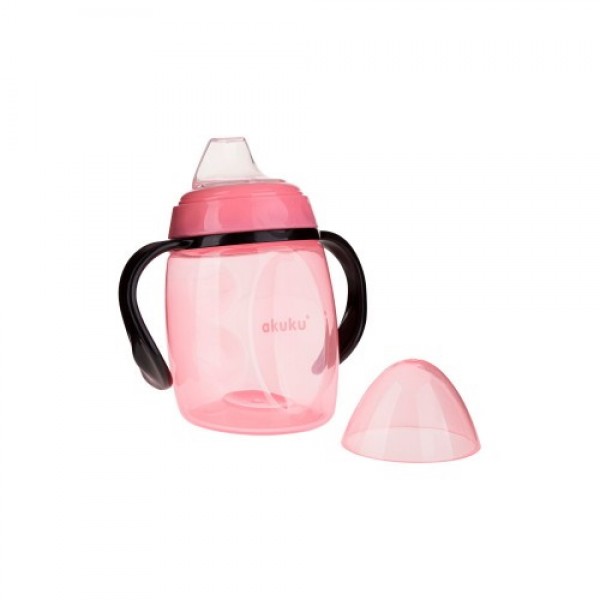 Krūze ar mīksto uzgali AKUKU A0429 pink Krūze ar mīksto uzgali AKUKU A0429 pink-Bērna barošana-bebis.lv