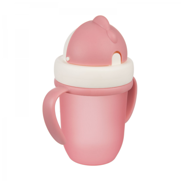 Кружка со складной трубочкой MATTE PASTELS 56/522 pink-Кормление ребёнка-bebis.lv