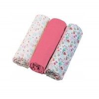 Muslīna autiņu komplekts SUPER SOFT (3 gab.) 348/02 raspberry