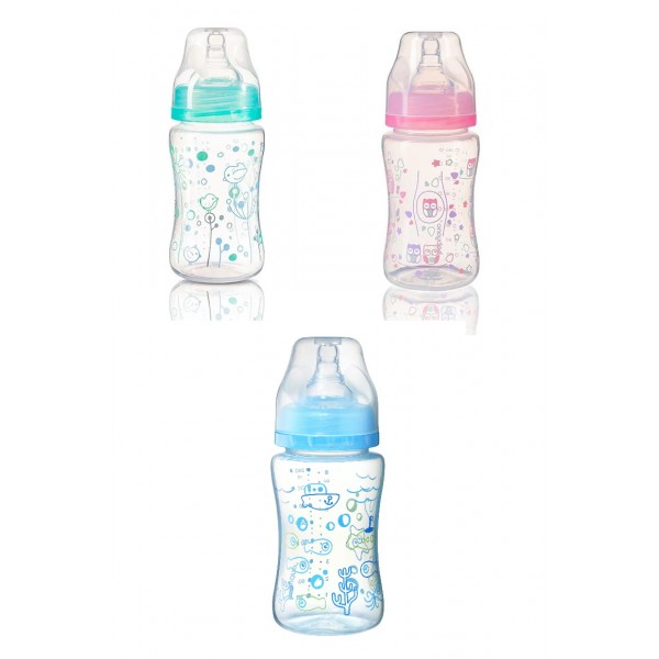 Wide-neck bottle 240 ml BabyOno 403-Feeding your baby-bebis.lv