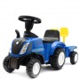Трактор с прицепом NEW HOLLAND blue (45784)-ДЕТСКИЙ ТРАНСПОРТ-bebis.lv