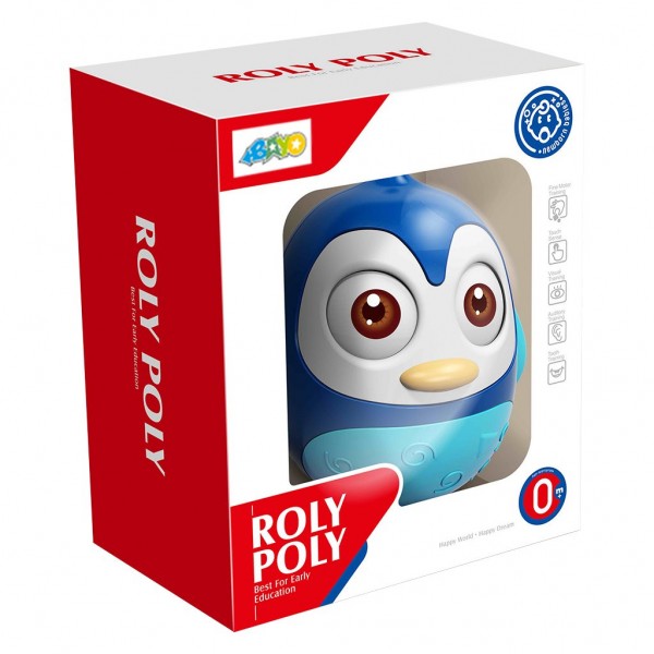 Rotaļlieta PENGUIN Rolly-Polly BabyMix 40055-Rotaļlietas-bebis.lv