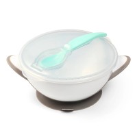 Bļoda ar piesūcekni un karoti Babyono 1063/02 GREY