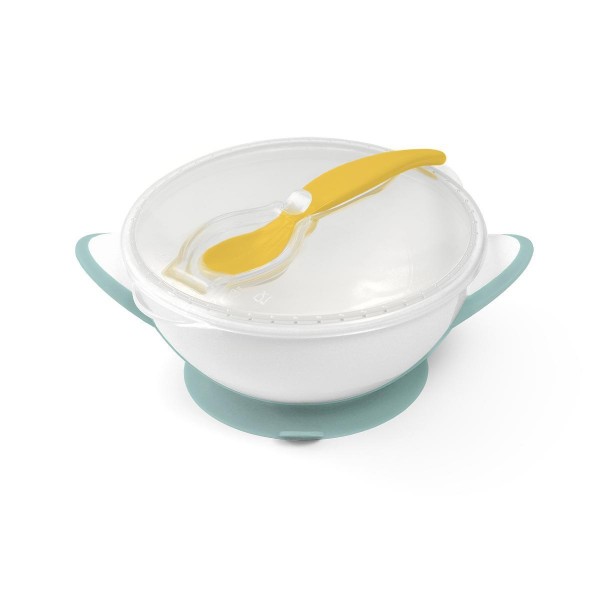 Bļoda ar piesūcekni un karoti Babyono 1063/04 WHITE Bļoda ar piesūcekni un karoti Babyono 1063/04 WHITE-Bērna barošana-bebis.lv