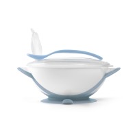 Bļoda ar piesūcekni un karoti Babyono 1063/05 WHITE