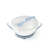 Bļoda ar piesūcekni un karoti Babyono 1063/05 WHITE