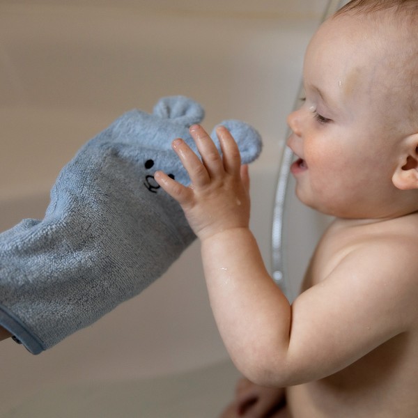 Рукавичка для мытья ребёнка BAMBOO BabyOno 787/02 blue-КУПАНИЕ и ПЛАВАНИЕ-bebis.lv