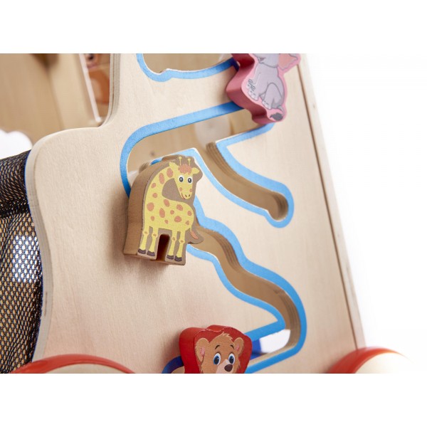 Koka stumjamā rotaļlieta-rati (6495)-Rotaļlietas-bebis.lv