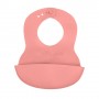 Слюнявчик силиконовый BabyOno 835/04 pink-Кормление ребёнка-bebis.lv