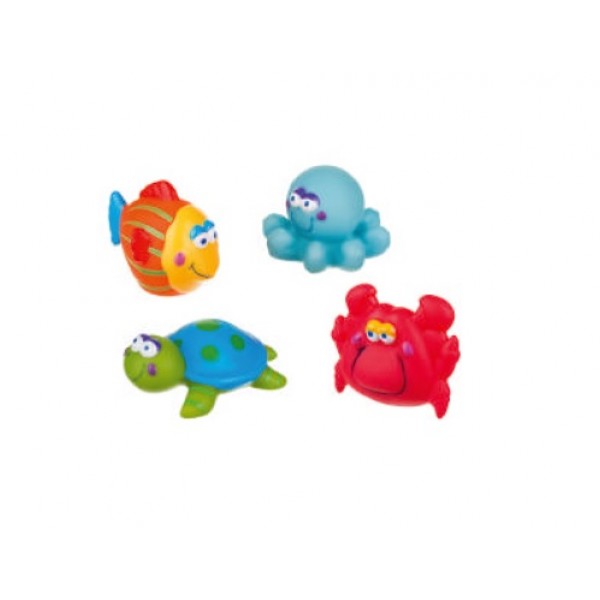 Bath Toys (4 pcs) AKUKU-A0362-MAZUĻIEM (~0-5 gadi)-bebis.lv